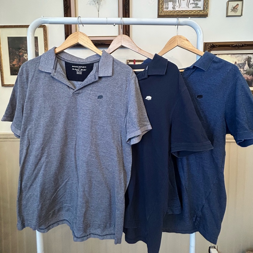 Three Banana Republic Polos